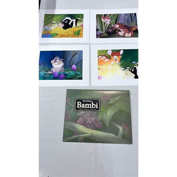 Disney Catalog Bambi Lithographs Print Portfolio 2 Disc Special Edition Set of 4 - Picture 1 of 9